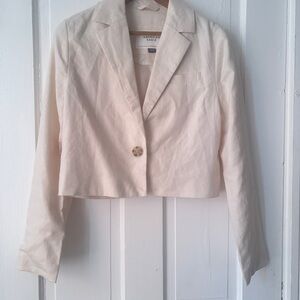 SZ XS AMERICAN EAGLE LINEN CROPPED BLAZER